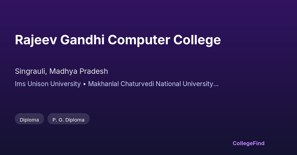 rajeev gandhi computer college