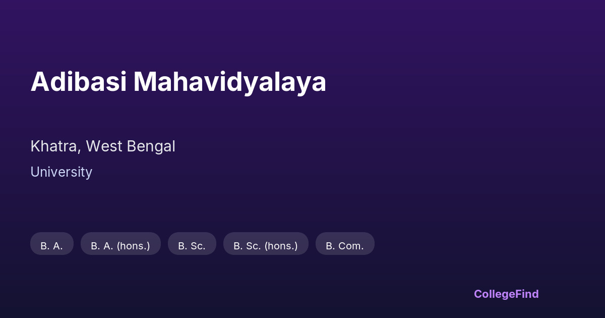 adibasi mahavidyalaya