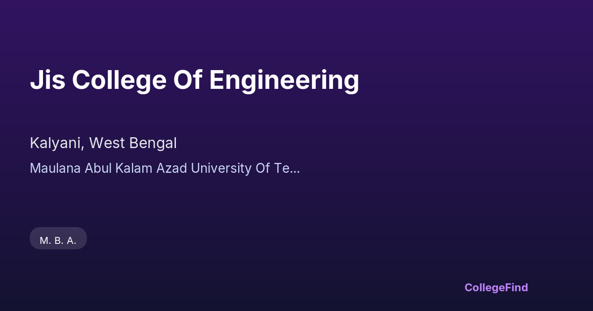 jis college of engineering