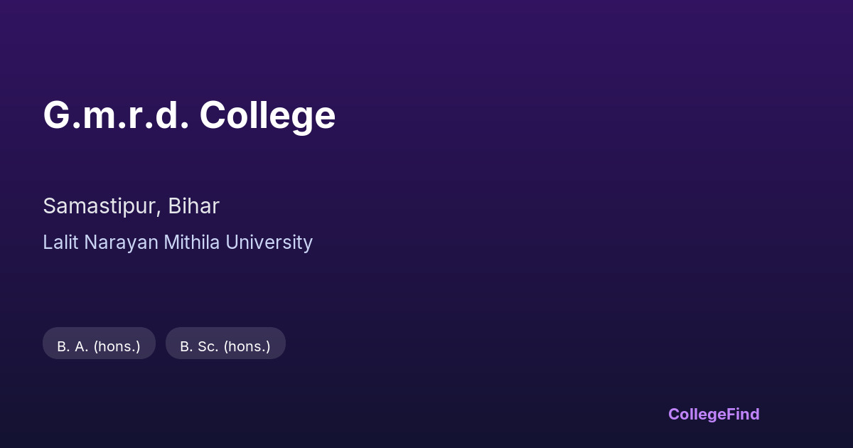 g.m.r.d. college