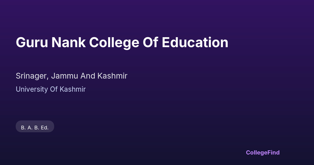 guru nank college of education