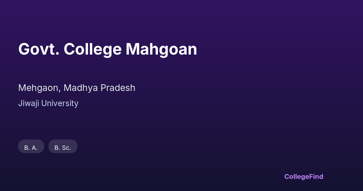 govt. college mahgoan