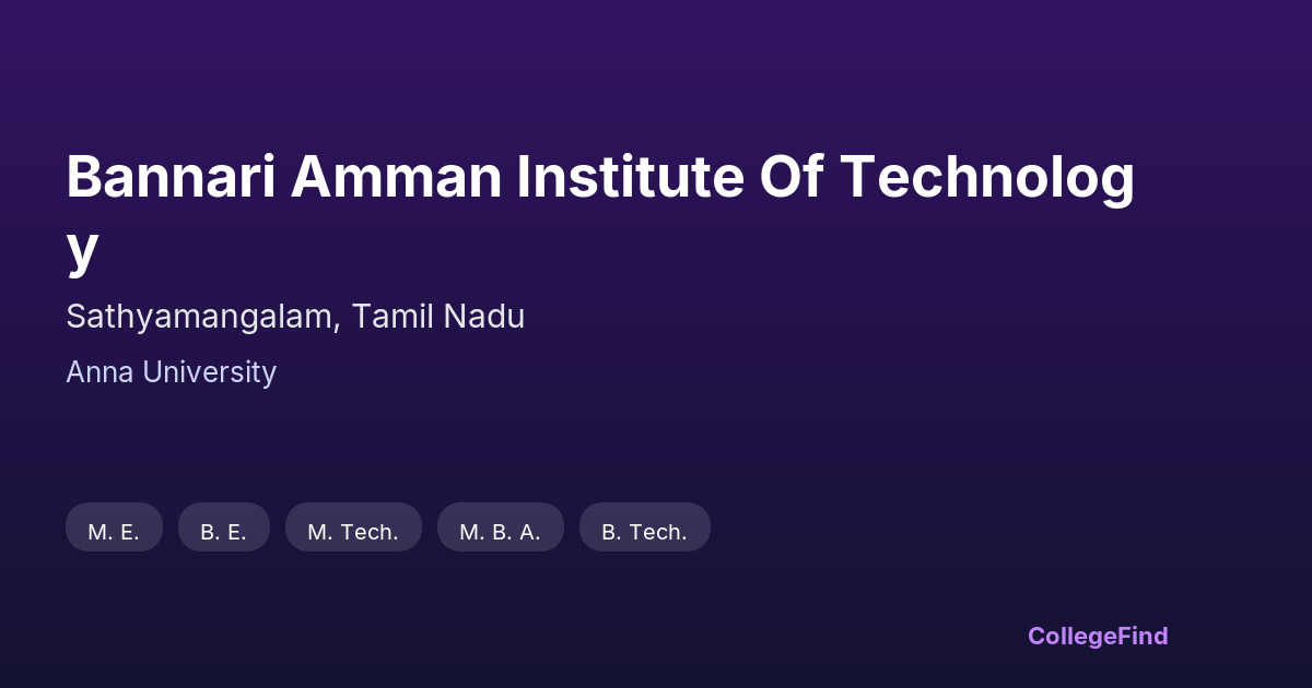 bannari amman institute of technology