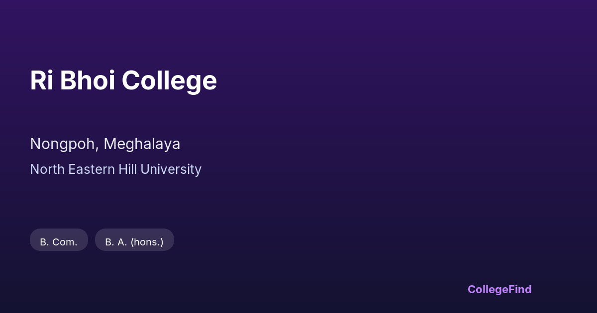 ri bhoi college