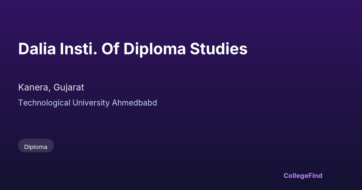dalia insti. of diploma studies