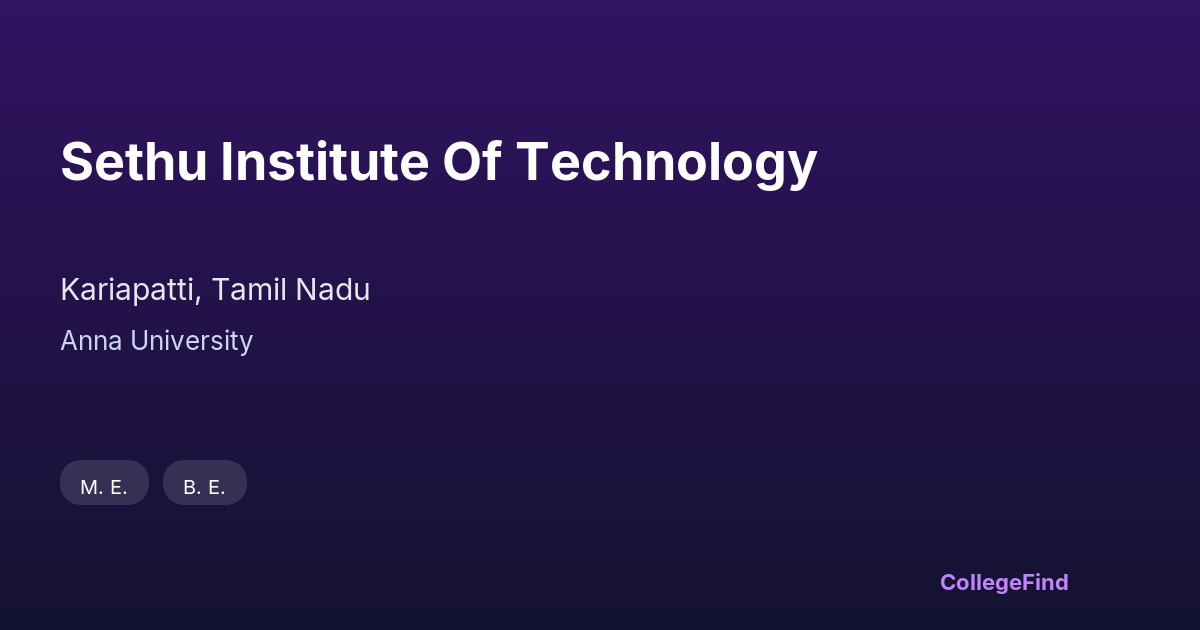 sethu institute of technology