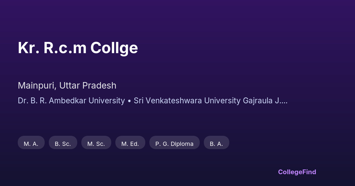 kr. r.c.m collge