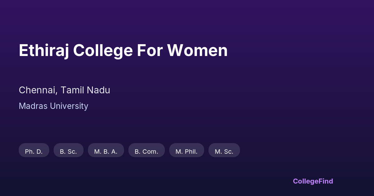 ethiraj college for women