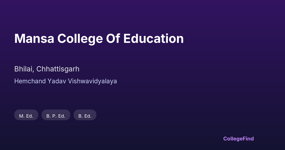 mansa college of education