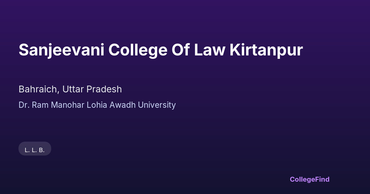 sanjeevani college of law kirtanpur