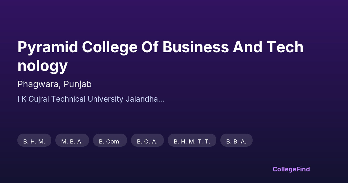 pyramid college of business and technology