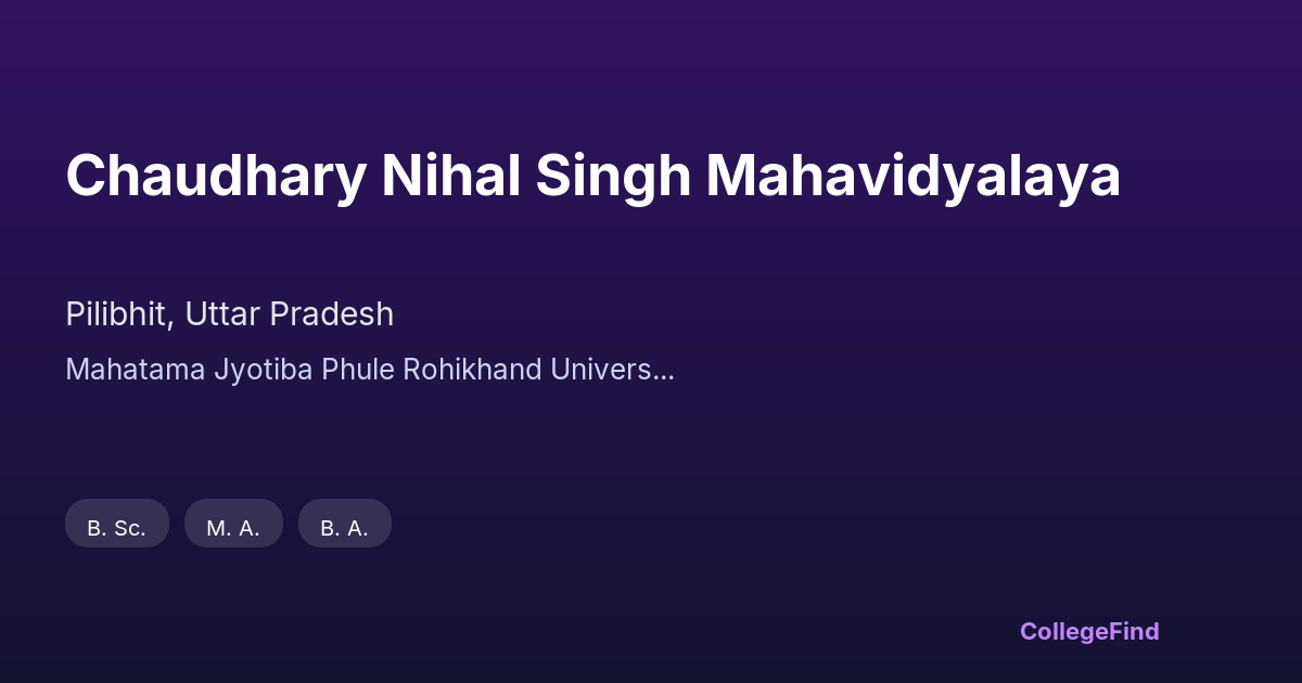 chaudhary nihal singh mahavidyalaya