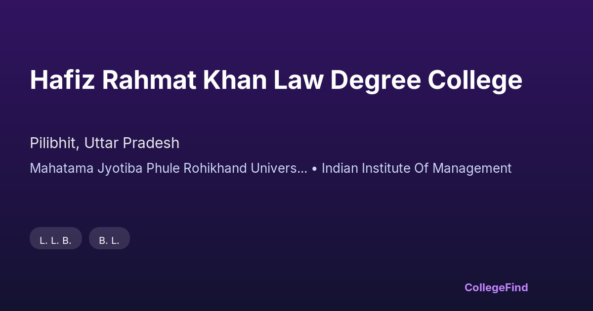 hafiz rahmat khan law degree college