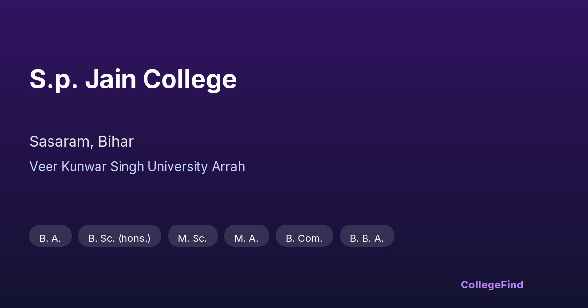 s.p. jain college