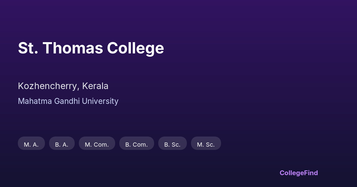 st. thomas college