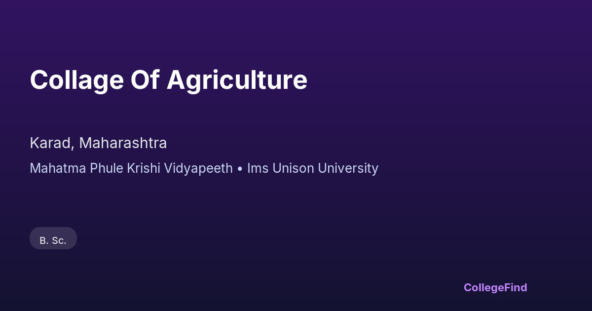 collage of agriculture