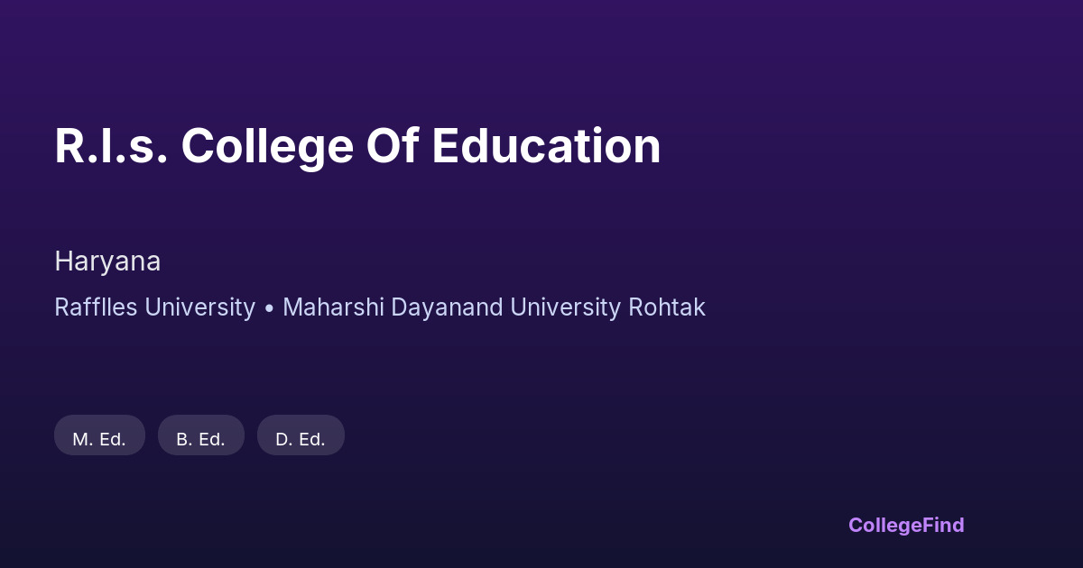 r.l.s. college of education