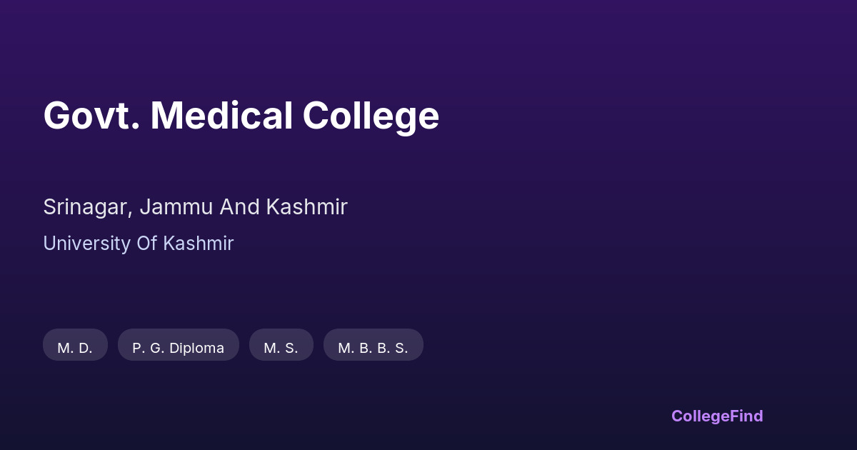 govt. medical college