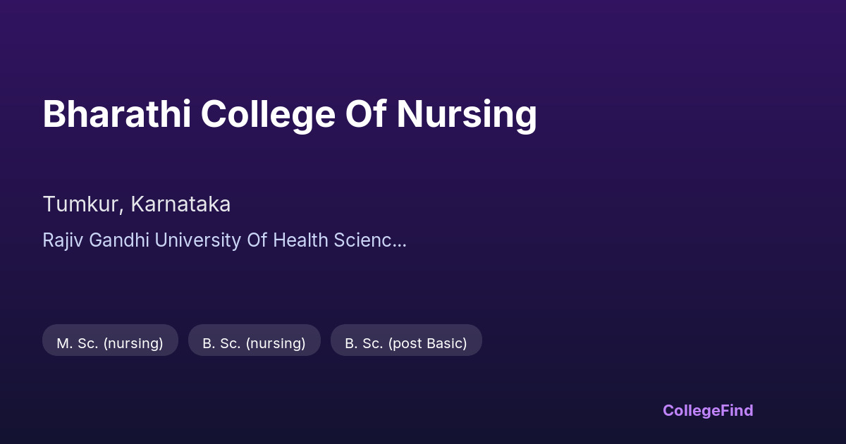 bharathi college of nursing