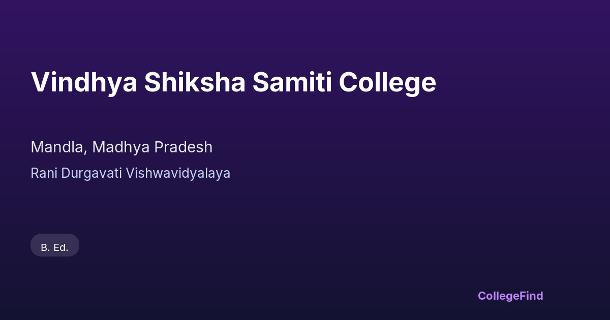 vindhya shiksha samiti college