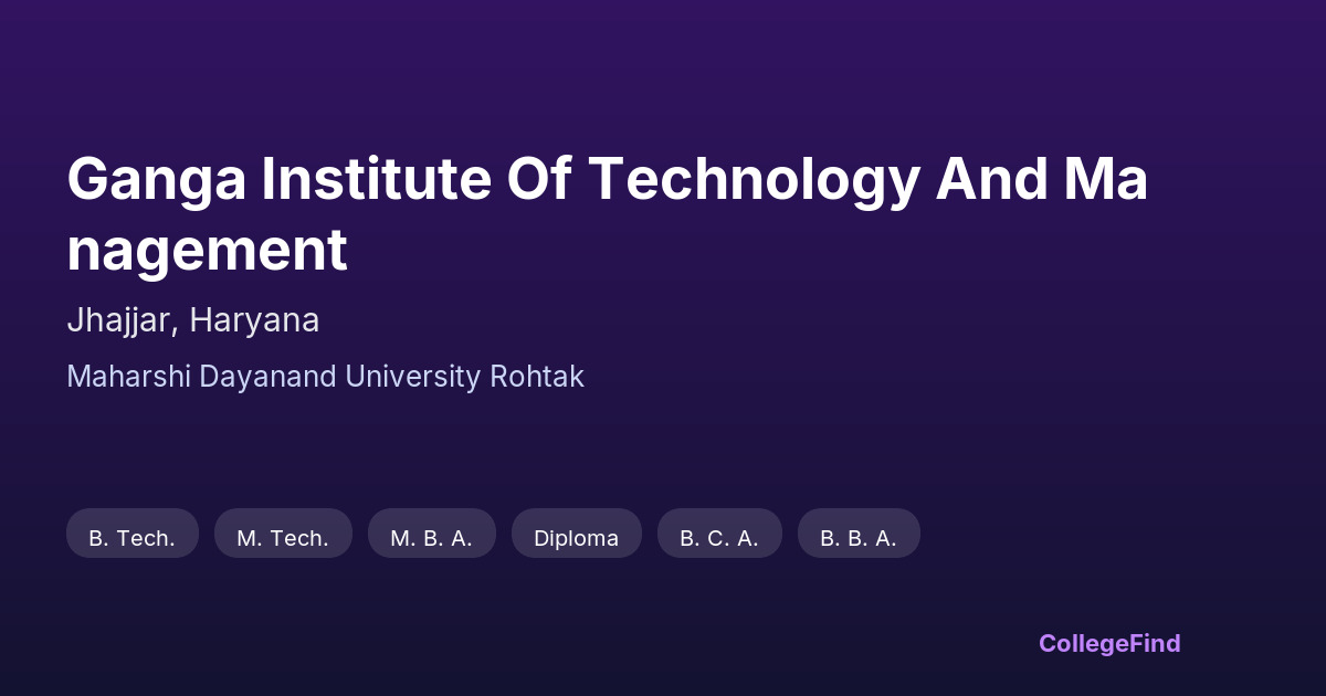 ganga institute of technology and management