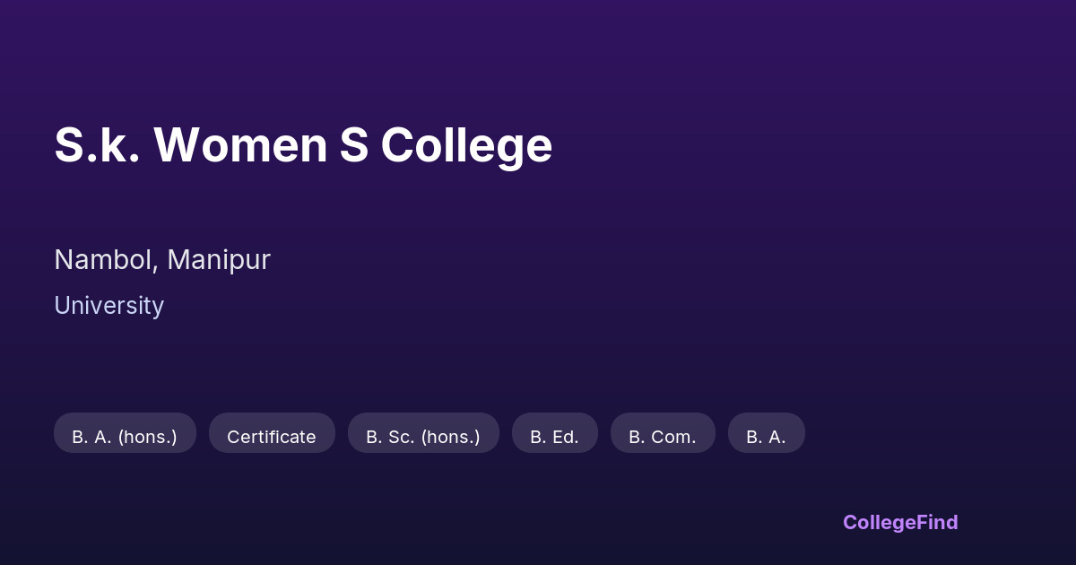 s.k. women s college