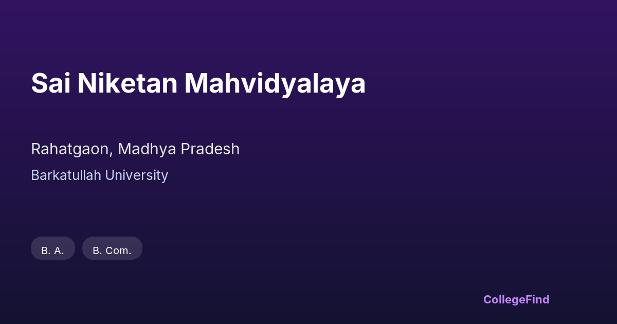sai niketan mahvidyalaya