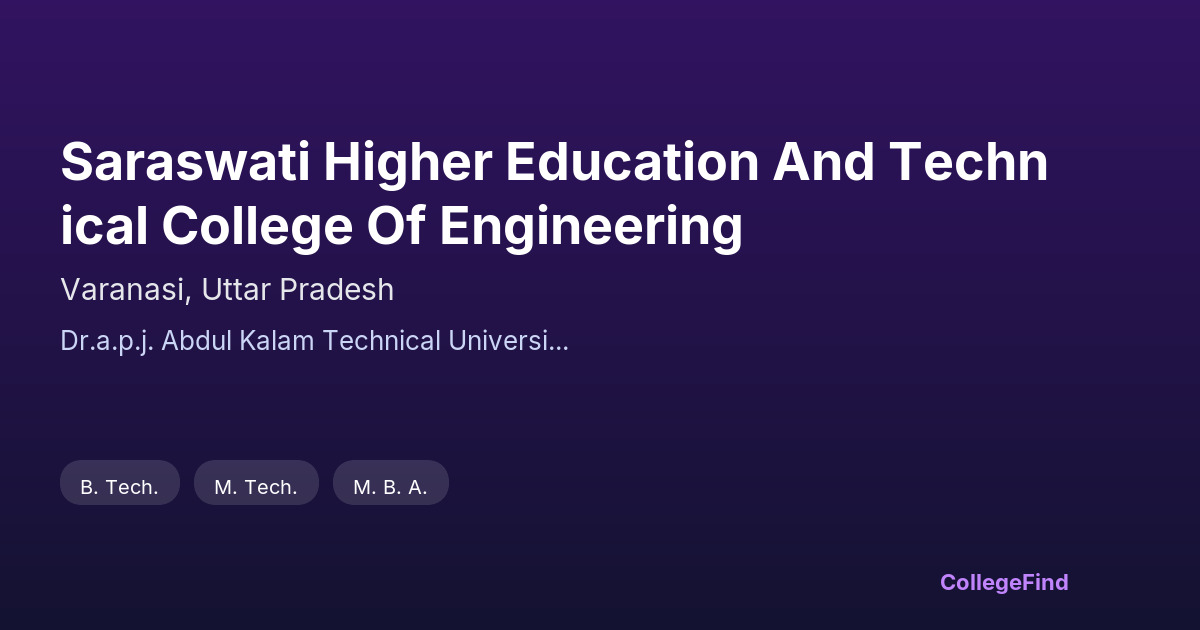 saraswati higher education and technical college of engineering