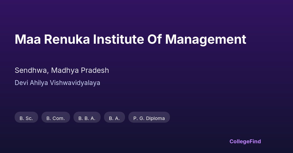 maa renuka institute of management