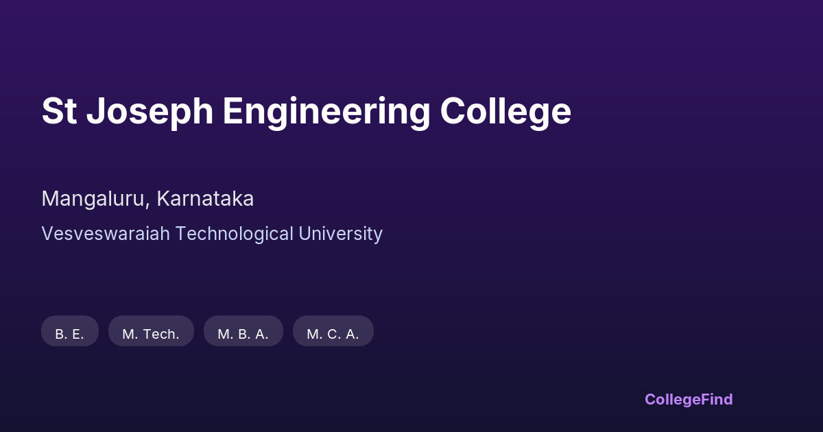 st joseph engineering college
