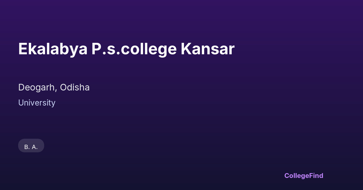 ekalabya p.s.college kansar