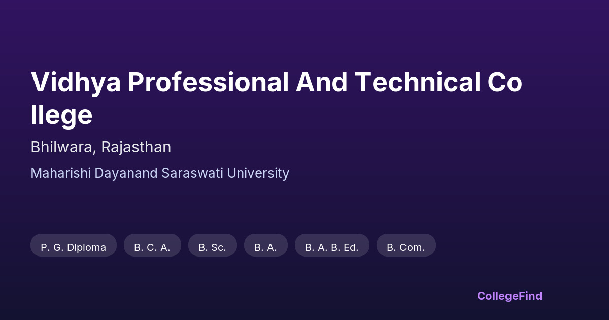 vidhya professional and technical college
