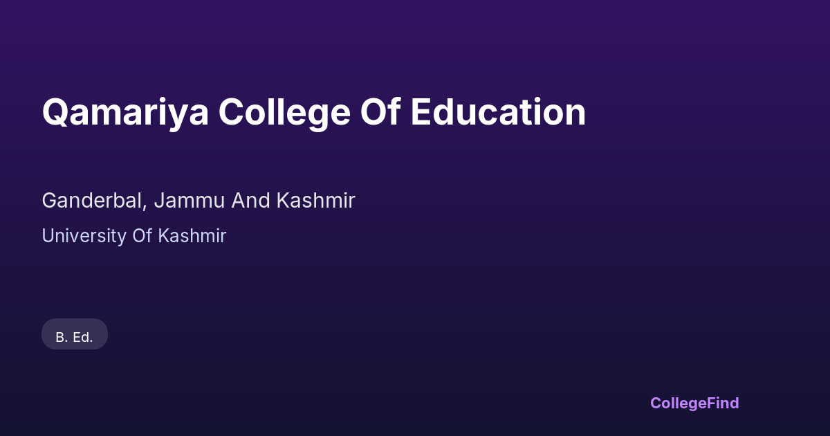 qamariya college of education