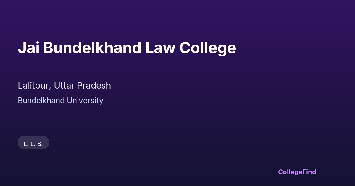 jai bundelkhand law college