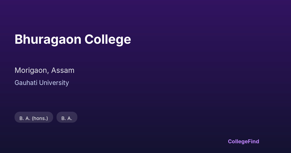 bhuragaon college