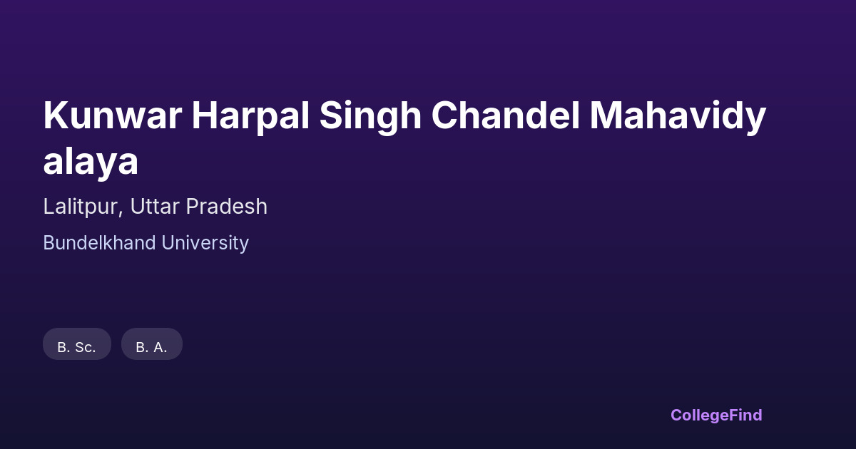 kunwar harpal singh chandel mahavidyalaya