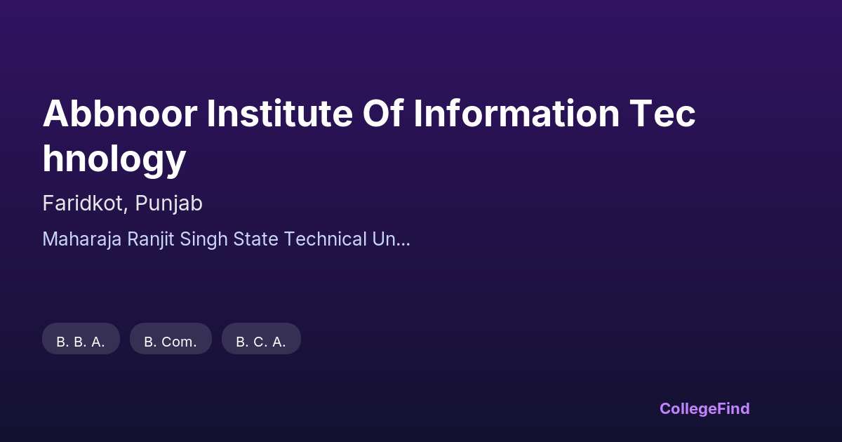 abbnoor institute of information technology