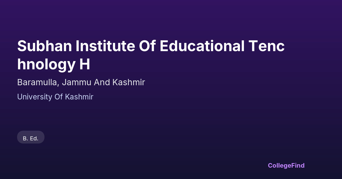 subhan institute of educational tenchnology h