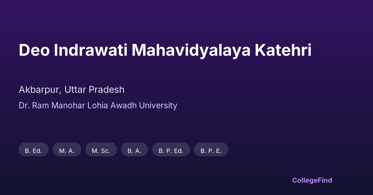 deo indrawati mahavidyalaya katehri