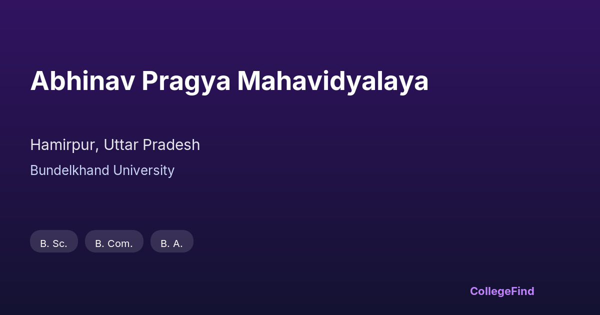 abhinav pragya mahavidyalaya