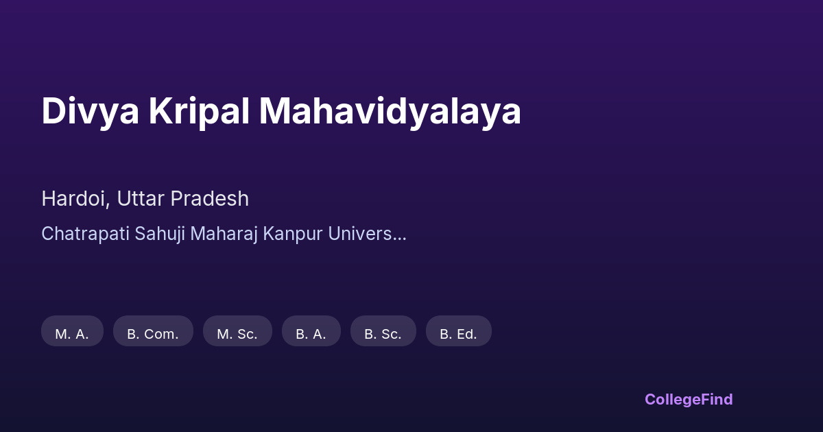 divya kripal mahavidyalaya