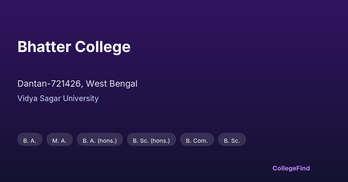 bhatter college