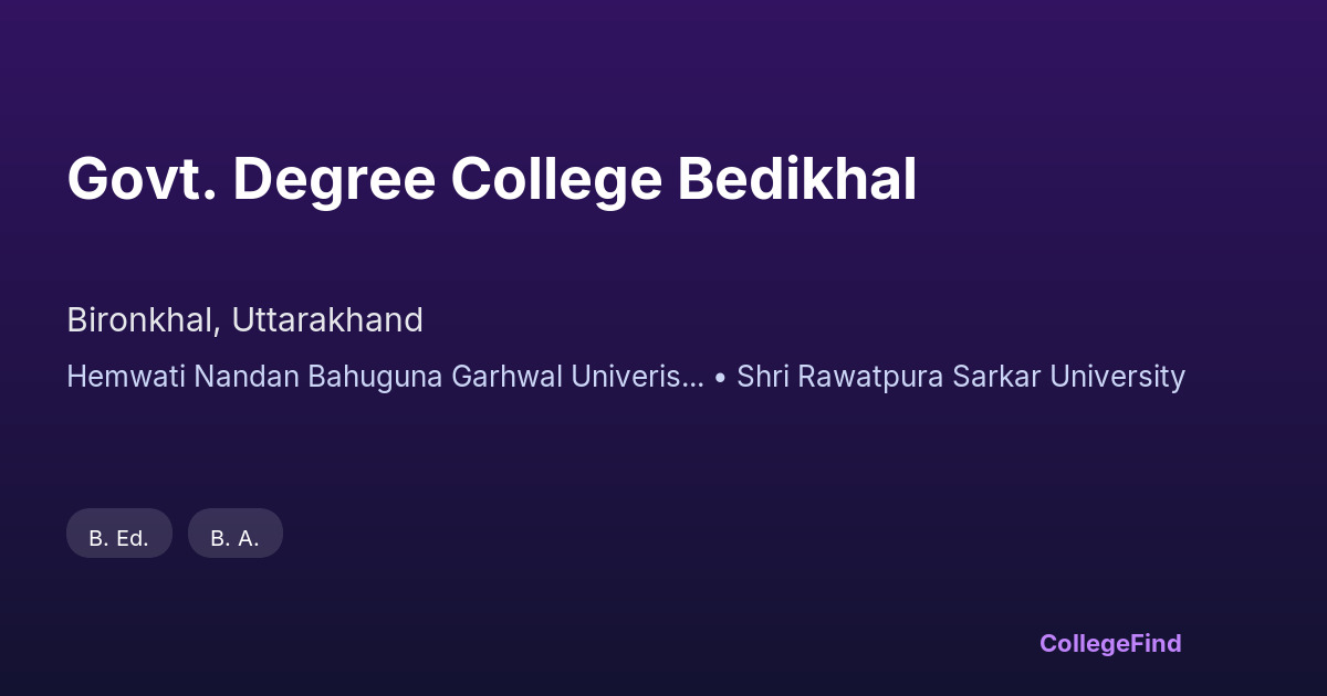 govt. degree college bedikhal