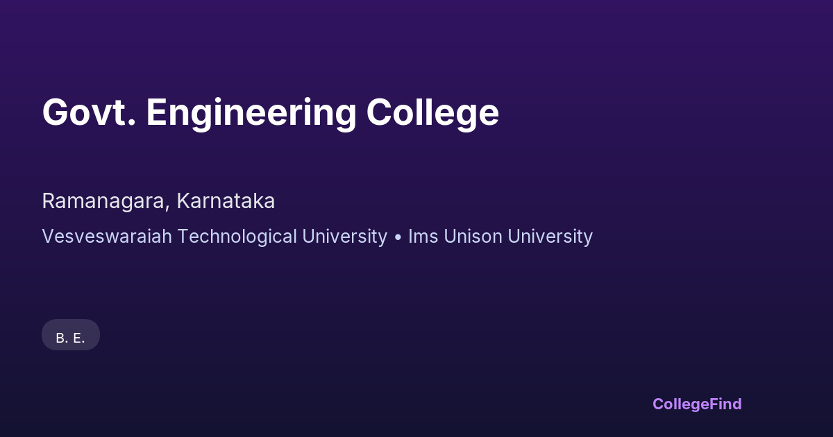 govt. engineering college