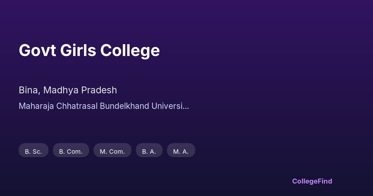 govt girls college