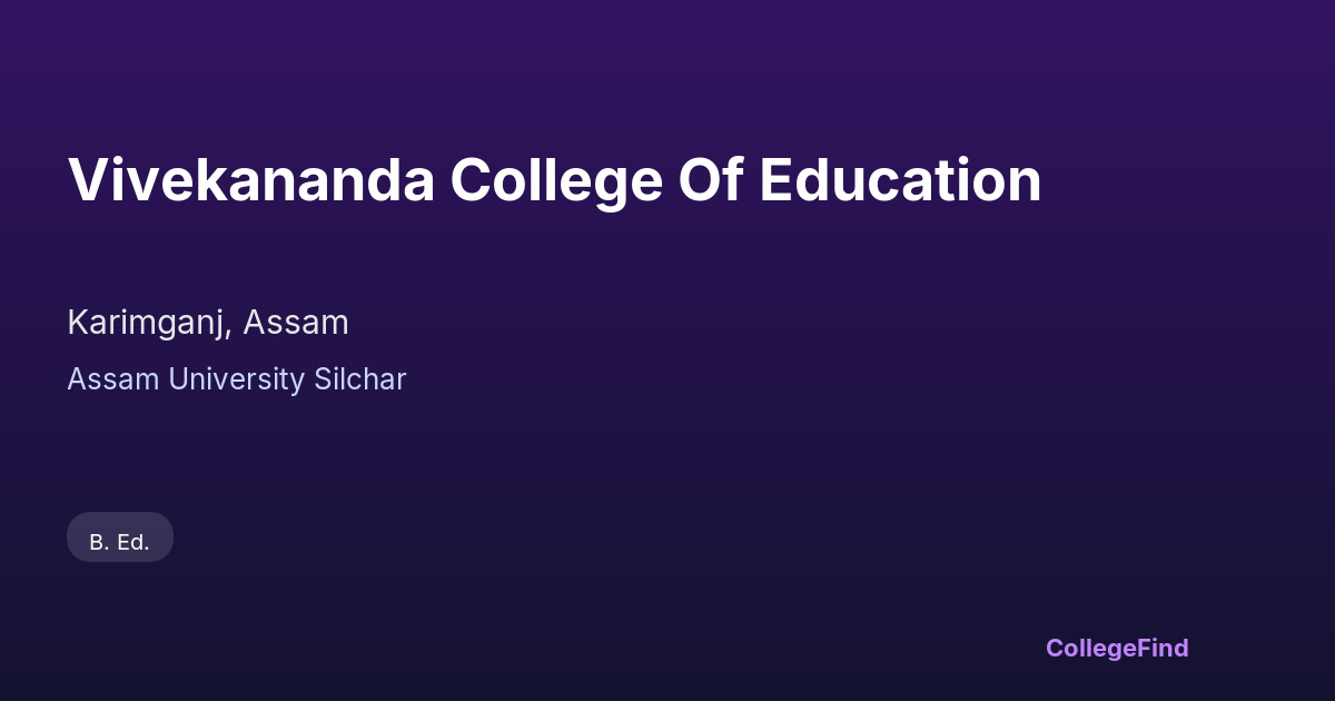 vivekananda college of education