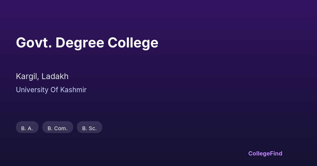 govt. degree college