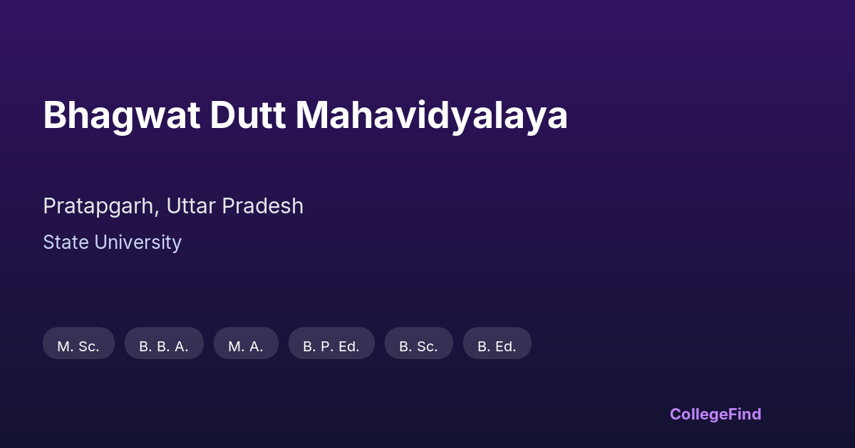 bhagwat dutt mahavidyalaya