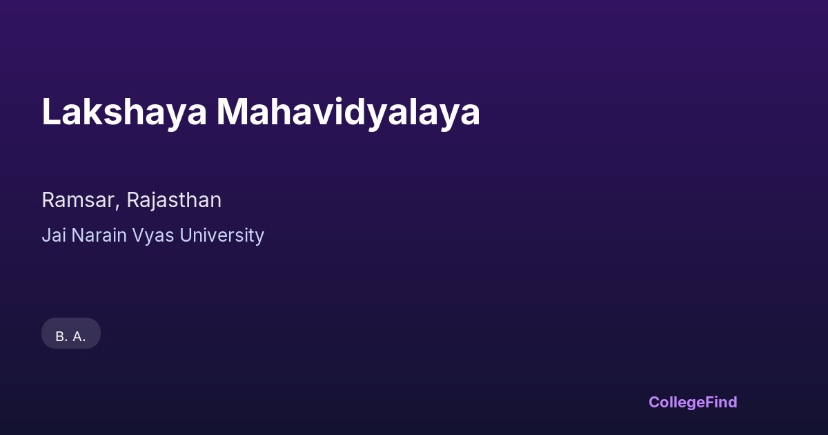 lakshaya mahavidyalaya
