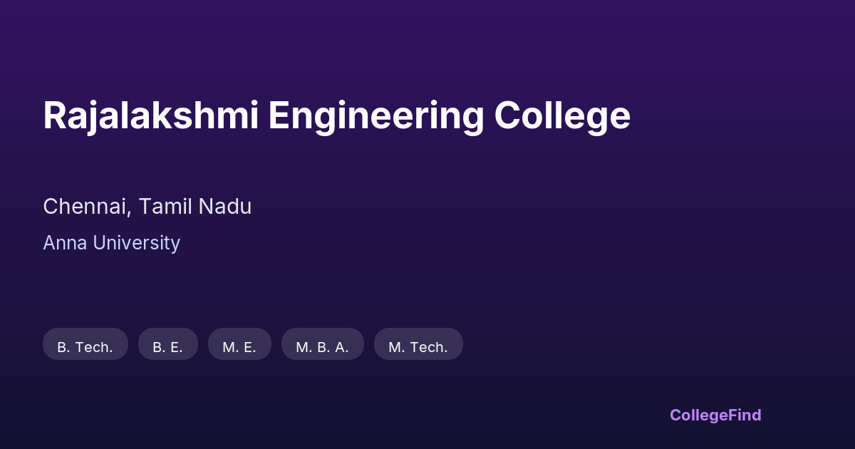 rajalakshmi engineering college